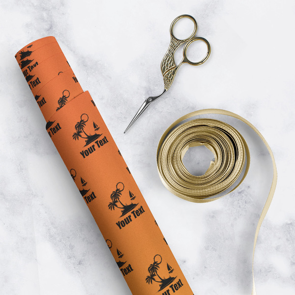 Tropical Sunset Wrapping Paper Roll - Matte - In Context