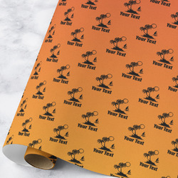 Tropical Sunset Wrapping Paper Roll - Large - Matte (Personalized)