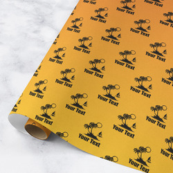 Tropical Sunset Wrapping Paper Roll - Medium - Matte (Personalized)