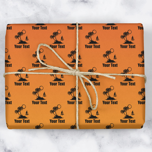 Tropical Sunset Wrapping Paper Roll - Matte - Wrapped Box