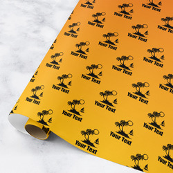 Tropical Sunset Wrapping Paper Roll - Medium (Personalized)