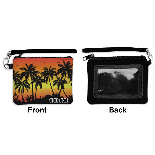 Tropical Sunset Wristlet ID Cases - Front & Back