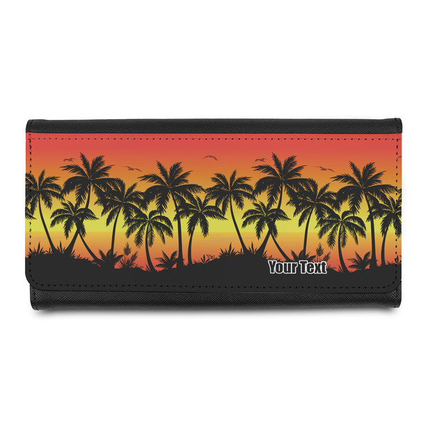 Custom Tropical Sunset Leatherette Ladies Wallet (Personalized)