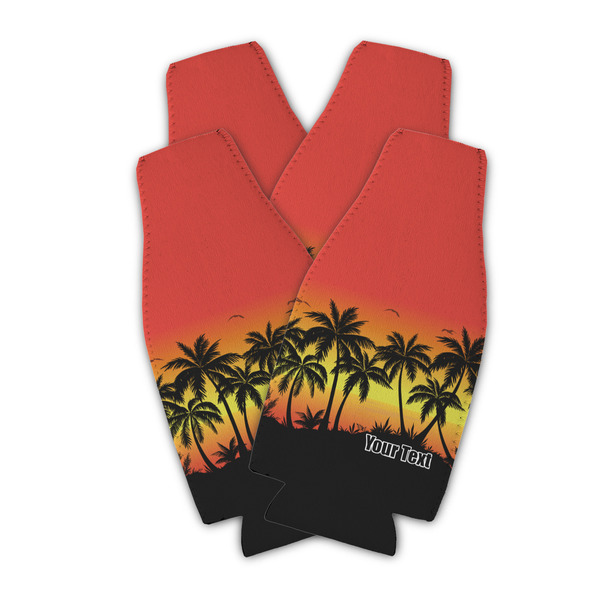 Tropical Sunset Zipper Bottle Cooler - Set of 4 - PARENT MAIN (flat)