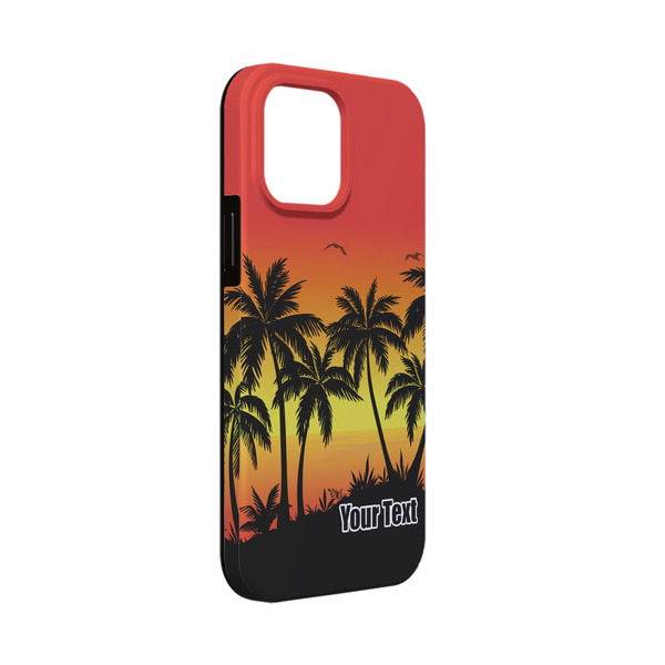 Custom Tropical Sunset iPhone Case - Rubber Lined - iPhone 13 Mini (Personalized)