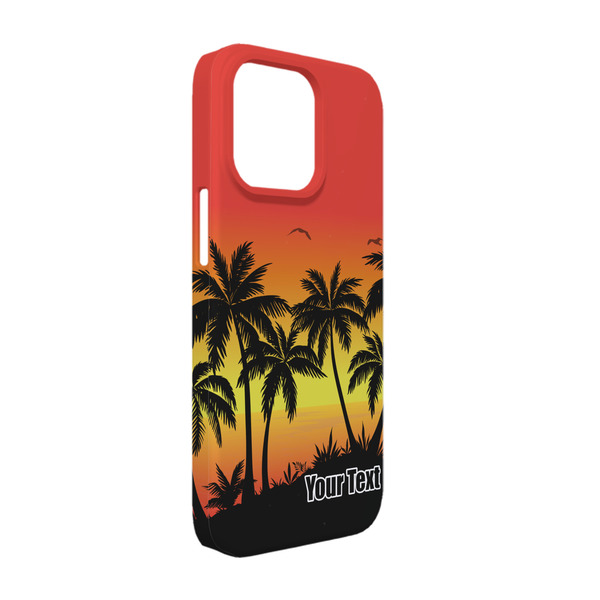 Custom Tropical Sunset iPhone Case - Plastic - iPhone 13 Pro (Personalized)