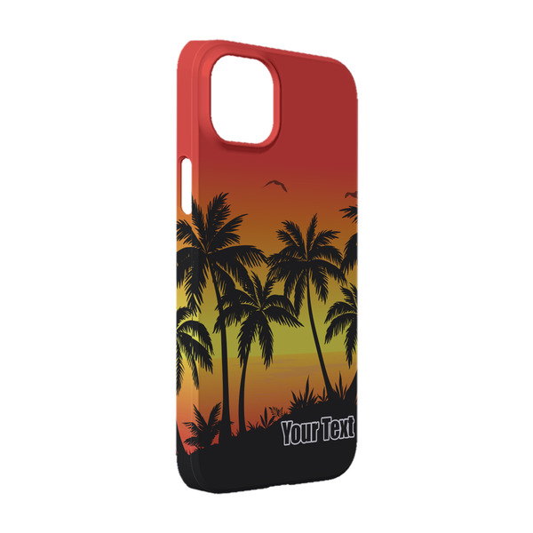 Custom Tropical Sunset iPhone Case - Plastic - iPhone 14 (Personalized)