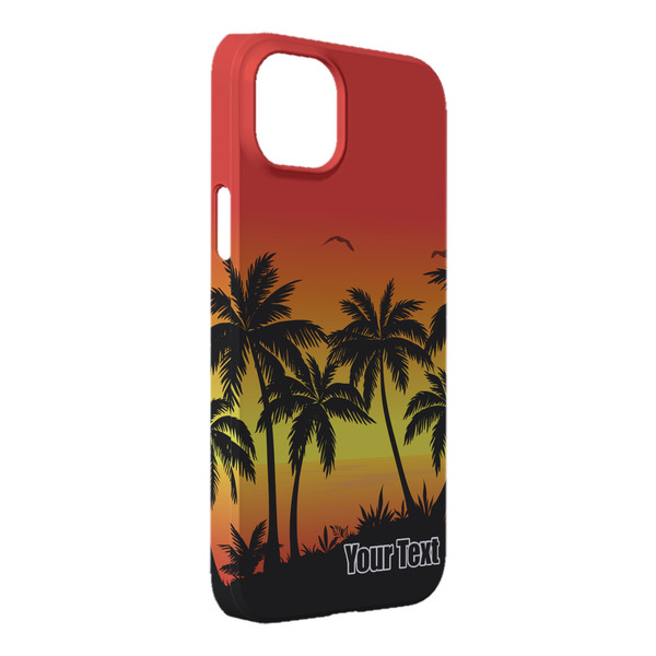 Custom Tropical Sunset iPhone Case - Plastic - iPhone 14 Pro Max (Personalized)