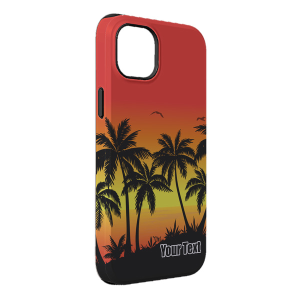 Custom Tropical Sunset iPhone Case - Rubber Lined - iPhone 14 Pro Max (Personalized)