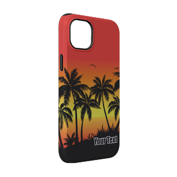 Custom Tropical Sunset iPhone Case - Rubber Lined - iPhone 14 (Personalized)