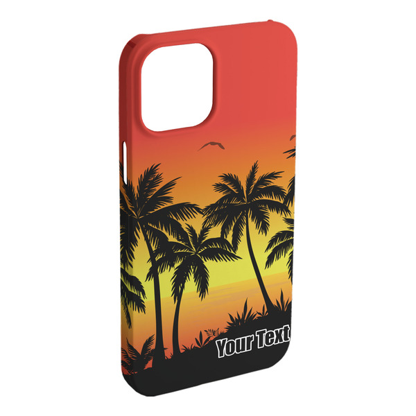 Custom Tropical Sunset iPhone Case - Plastic - iPhone 15 Plus (Personalized)