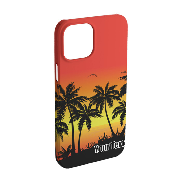 Custom Tropical Sunset iPhone Case - Plastic - iPhone 15 Pro (Personalized)