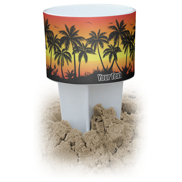 Custom Tropical Sunset Beach Spiker Drink Holder (Personalized)