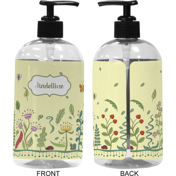 Nature & Flowers 16 oz Plastic Liquid Dispenser (Approval)