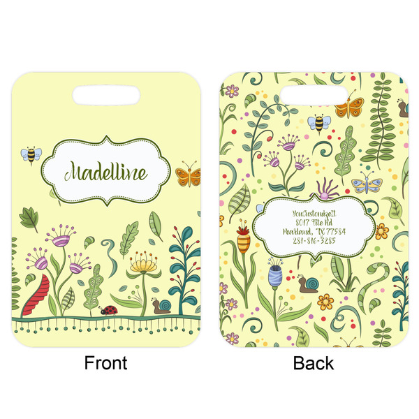 Nature & Flowers Aluminum Luggage Tag (Front + Back)