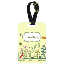 Nature Inspired Metal Luggage Tag w/ Name or Text