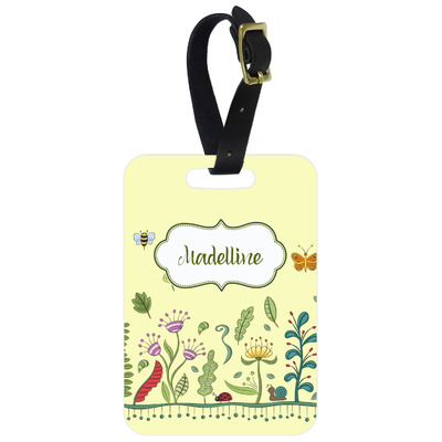 Nature Inspired Metal Luggage Tag w/ Name or Text