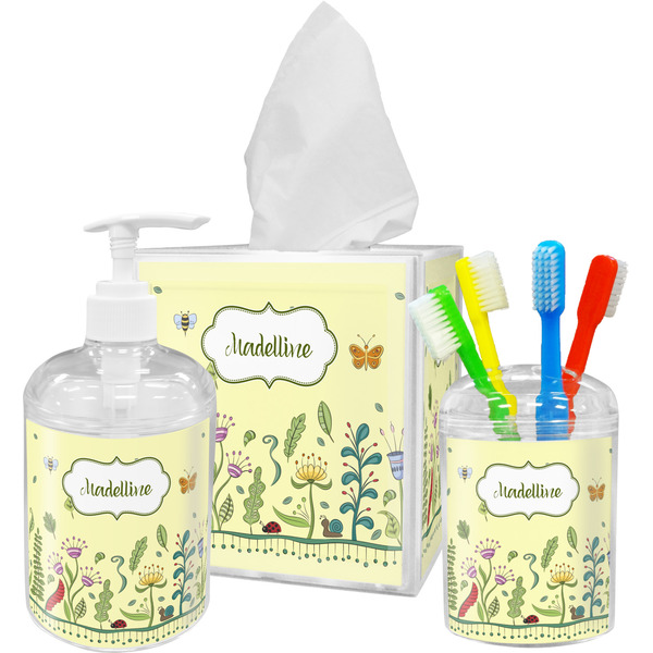 Nature & Flowers Bathroom Accessories Set (Personalized)