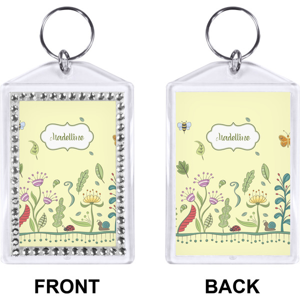 Nature & Flowers Bling Keychain (Front + Back)