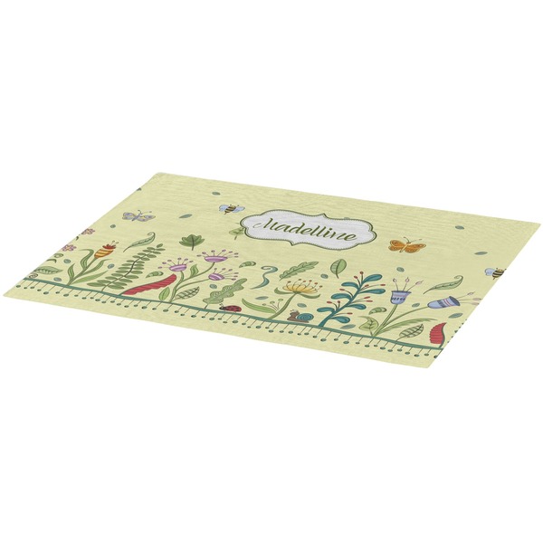 Nature & Flowers Burlap Placemat (Angle View)