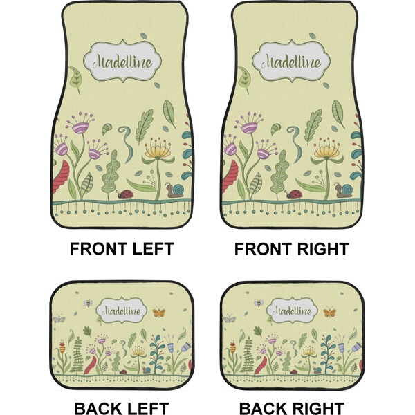 Nature & Flowers Car Floor Mats Set (2F + 2B)
