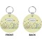 Nature & Flowers Circle Keychain (Front + Back)