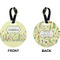 Nature & Flowers Circle Luggage Tag (Front + Back)