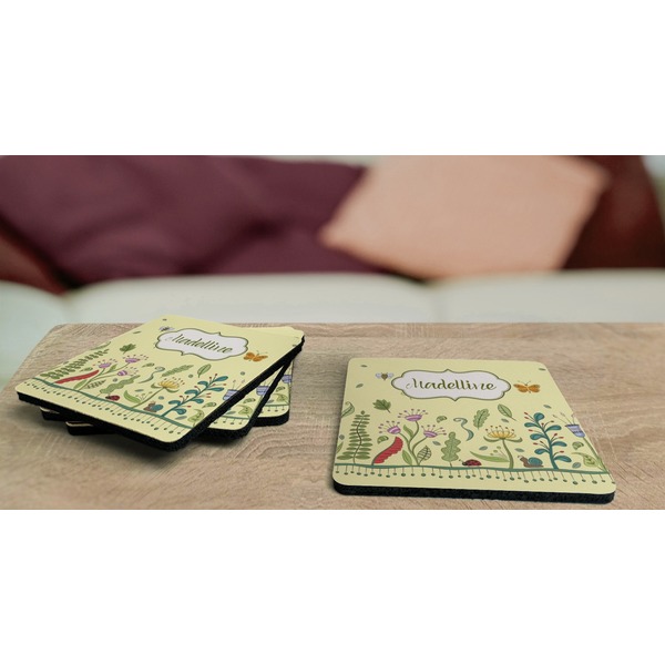 Nature Inspired Coaster Rubber Back - On Coffee Table