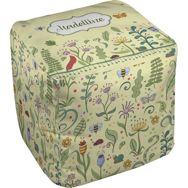 Custom Nature Inspired Cube Pouf Ottoman (Personalized)