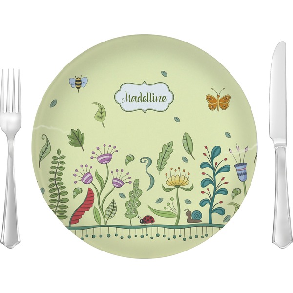 Custom Nature Inspired 10" Glass Lunch / Dinner Plates - Single or Set (Personalized)