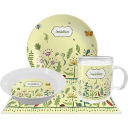 Nature Inspired Dinner Set - Single 4 Pc Setting w/ Name or Text