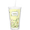 Nature & Flowers Double Wall Tumbler with Straw (Personalized)