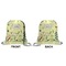 Nature & Flowers Drawstring Backpack Front & Back Small