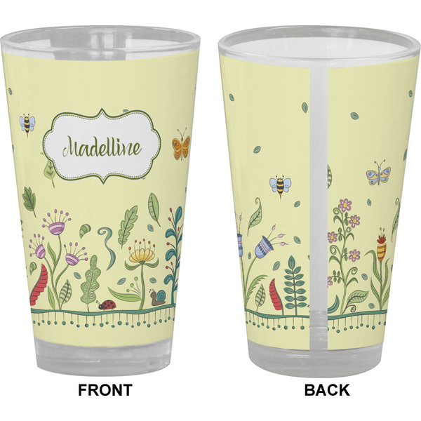 Nature Inspired Pint Glass - Full Color - Front & Back Views