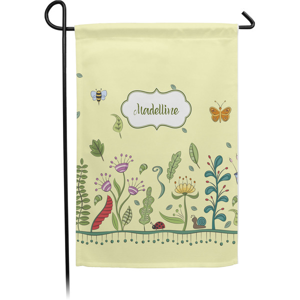 Custom Nature Inspired Small Garden Flag - Single Sided w/ Name or Text
