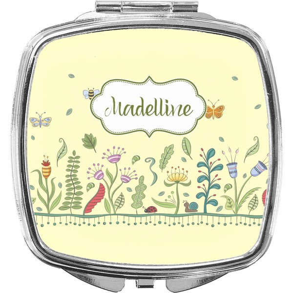 Custom Nature Inspired Compact Makeup Mirror (Personalized)