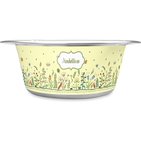 Custom Nature Inspired Stainless Steel Dog Bowl - Small (Personalized)