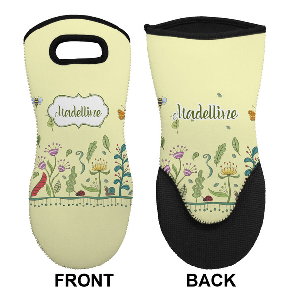 Nature & Flowers Neoprene Oven Mitt (Front & Back)