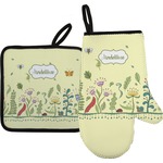 Nature Inspired Oven Mitt & Pot Holder Set w/ Name or Text