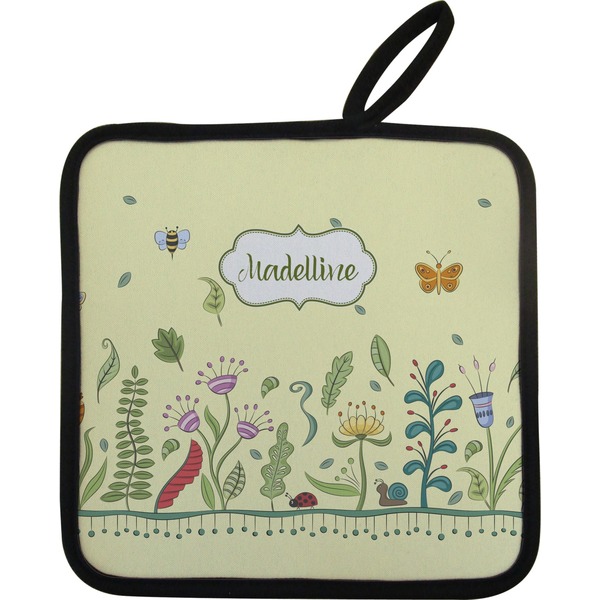Custom Nature Inspired Pot Holder w/ Name or Text