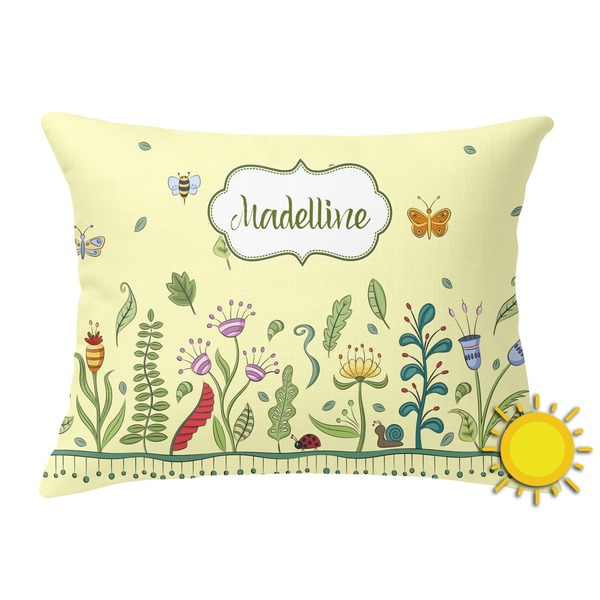 Custom Nature Inspired Outdoor Throw Pillow (Rectangular) (Personalized)