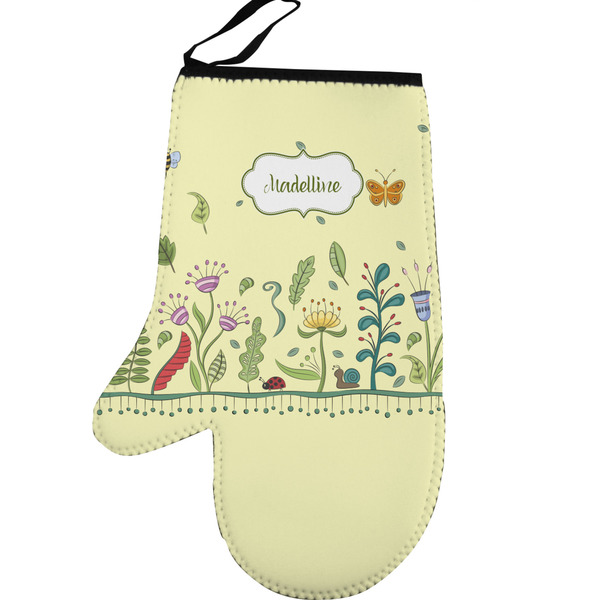 Nature & Flowers Personalized Oven Mitt - Left