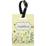 Nature Inspired Plastic Luggage Tag - Rectangular w/ Name or Text