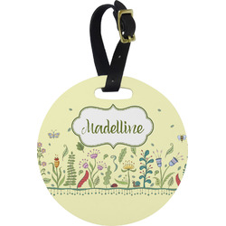 Nature Inspired Plastic Luggage Tag - Round (Personalized)