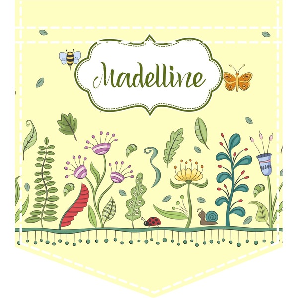 Custom Nature Inspired Iron On Faux Pocket (Personalized)