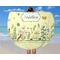Nature & Flowers Round Beach Towel - In Use