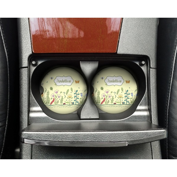 Nature & Flowers Sandstone Car Coaster - In Cup Holder