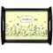 Nature & Flowers Serving Tray Black Large - Main