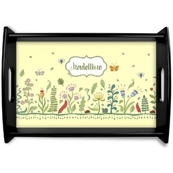 Nature Inspired Black Wooden Tray - Small (Personalized)