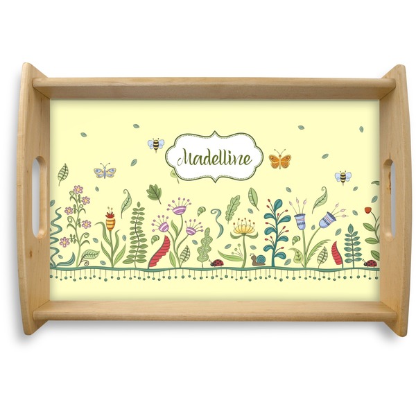 Custom Nature Inspired Natural Wooden Tray - Small (Personalized)